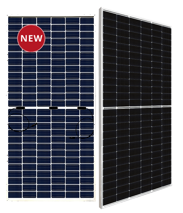 Two solar panels side by side with blue cells